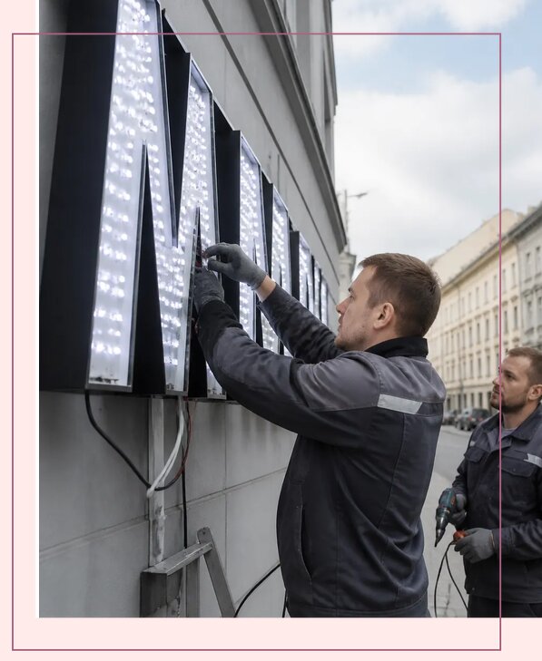 Изготовление и монтаж светодиодных LED вывесок в Ухте